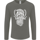 SPQR Helmet Gym Bodybuilding Training Top Mens Long Sleeve T-Shirt Charcoal
