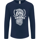 SPQR Helmet Gym Bodybuilding Training Top Mens Long Sleeve T-Shirt Navy Blue