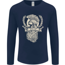 SPQR Helmet Gym Bodybuilding Training Top Mens Long Sleeve T-Shirt Navy Blue