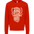 SPQR Helmet Gym Bodybuilding Training Top Mens Sweatshirt Jumper Bright Red