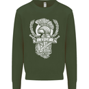 SPQR Helmet Gym Bodybuilding Training Top Mens Sweatshirt Jumper Forest Green