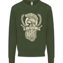 SPQR Helmet Gym Bodybuilding Training Top Mens Sweatshirt Jumper Forest Green