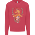 SPQR Helmet Gym Bodybuilding Training Top Mens Sweatshirt Jumper Heliconia
