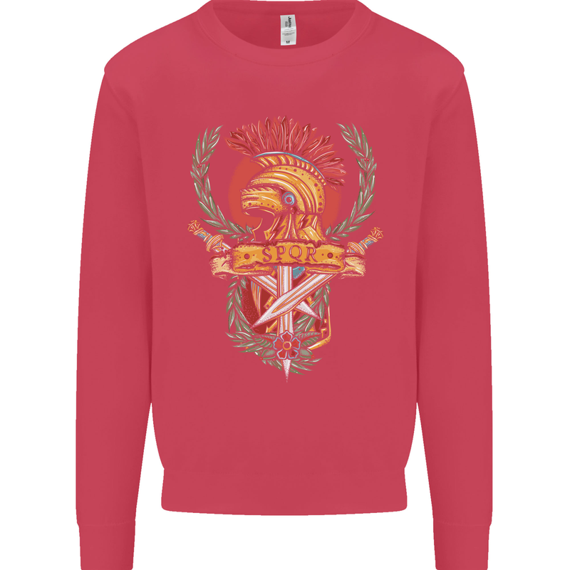 SPQR Helmet Gym Bodybuilding Training Top Mens Sweatshirt Jumper Heliconia