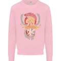 SPQR Helmet Gym Bodybuilding Training Top Mens Sweatshirt Jumper Light Pink