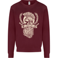 SPQR Helmet Gym Bodybuilding Training Top Mens Sweatshirt Jumper Maroon