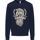 SPQR Helmet Gym Bodybuilding Training Top Mens Sweatshirt Jumper Navy Blue