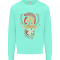 SPQR Helmet Gym Bodybuilding Training Top Mens Sweatshirt Jumper Peppermint