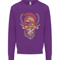 SPQR Helmet Gym Bodybuilding Training Top Mens Sweatshirt Jumper Purple