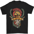 SPQR Helmet Gym Bodybuilding Training Top Mens T-Shirt Cotton Gildan Black