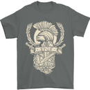 SPQR Helmet Gym Bodybuilding Training Top Mens T-Shirt Cotton Gildan Charcoal