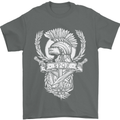 SPQR Helmet Gym Bodybuilding Training Top Mens T-Shirt Cotton Gildan Charcoal