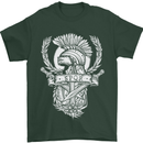 SPQR Helmet Gym Bodybuilding Training Top Mens T-Shirt Cotton Gildan Forest Green