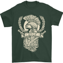 SPQR Helmet Gym Bodybuilding Training Top Mens T-Shirt Cotton Gildan Forest Green