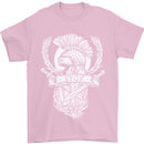 SPQR Helmet Gym Bodybuilding Training Top Mens T-Shirt Cotton Gildan Light Pink