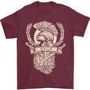 SPQR Helmet Gym Bodybuilding Training Top Mens T-Shirt Cotton Gildan Maroon