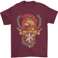SPQR Helmet Gym Bodybuilding Training Top Mens T-Shirt Cotton Gildan Maroon