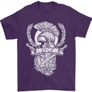 SPQR Helmet Gym Bodybuilding Training Top Mens T-Shirt Cotton Gildan Purple