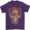 SPQR Helmet Gym Bodybuilding Training Top Mens T-Shirt Cotton Gildan Purple