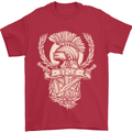 SPQR Helmet Gym Bodybuilding Training Top Mens T-Shirt Cotton Gildan Red
