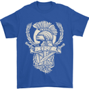 SPQR Helmet Gym Bodybuilding Training Top Mens T-Shirt Cotton Gildan Royal Blue