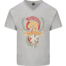 SPQR Helmet Gym Bodybuilding Training Top Mens V-Neck Cotton T-Shirt Sports Grey