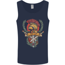 SPQR Helmet Gym Bodybuilding Training Top Mens Vest Tank Top Navy Blue