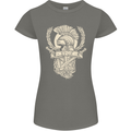 SPQR Helmet Gym Bodybuilding Training Top Womens Petite Cut T-Shirt Charcoal
