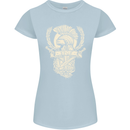 SPQR Helmet Gym Bodybuilding Training Top Womens Petite Cut T-Shirt Light Blue