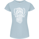 SPQR Helmet Gym Bodybuilding Training Top Womens Petite Cut T-Shirt Light Blue