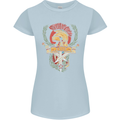 SPQR Helmet Gym Bodybuilding Training Top Womens Petite Cut T-Shirt Light Blue