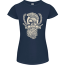 SPQR Helmet Gym Bodybuilding Training Top Womens Petite Cut T-Shirt Navy Blue