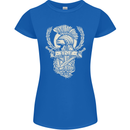 SPQR Helmet Gym Bodybuilding Training Top Womens Petite Cut T-Shirt Royal Blue