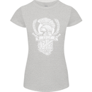 SPQR Helmet Gym Bodybuilding Training Top Womens Petite Cut T-Shirt Sports Grey