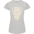 SPQR Helmet Gym Bodybuilding Training Top Womens Petite Cut T-Shirt Sports Grey