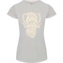 SPQR Helmet Gym Bodybuilding Training Top Womens Petite Cut T-Shirt Sports Grey