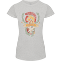 SPQR Helmet Gym Bodybuilding Training Top Womens Petite Cut T-Shirt Sports Grey