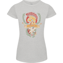 SPQR Helmet Gym Bodybuilding Training Top Womens Petite Cut T-Shirt Sports Grey