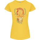 SPQR Helmet Gym Bodybuilding Training Top Womens Petite Cut T-Shirt Yellow