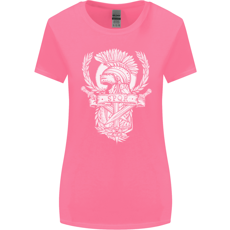 SPQR Helmet Gym Bodybuilding Training Top Womens Wider Cut T-Shirt Azalea