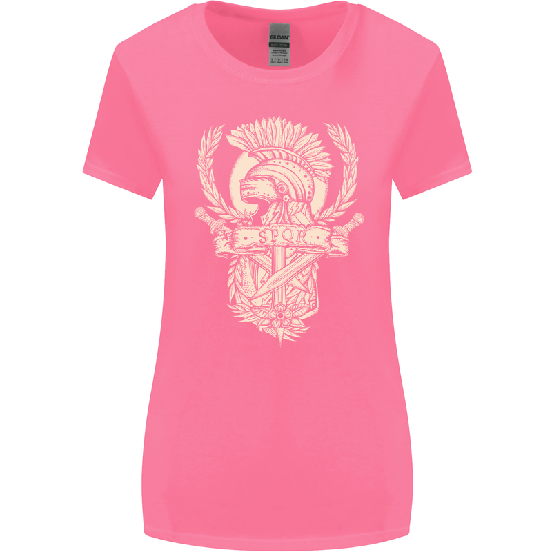 SPQR Helmet Gym Bodybuilding Training Top Womens Wider Cut T-Shirt Azalea