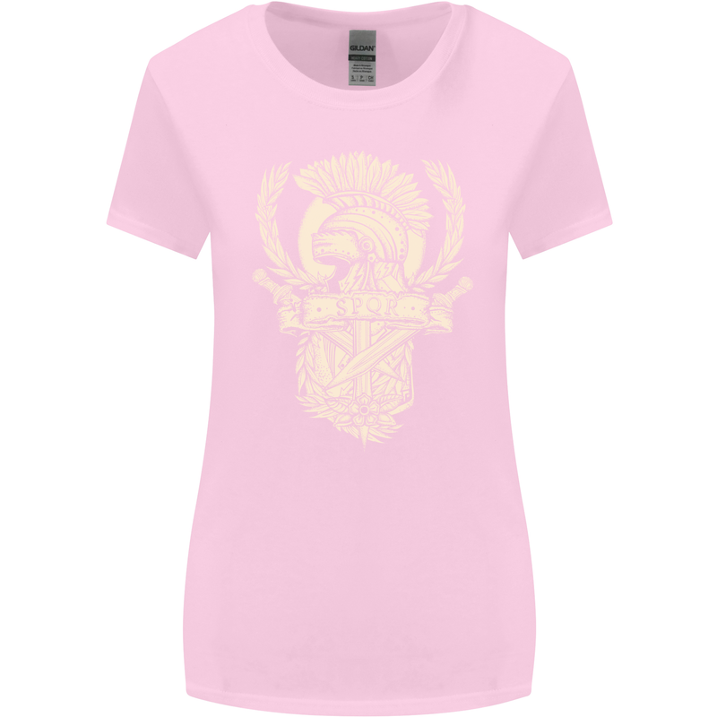 SPQR Helmet Gym Bodybuilding Training Top Womens Wider Cut T-Shirt Light Pink