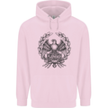 SPQR Roman Emblem Gym Training Top Childrens Kids Hoodie Light Pink