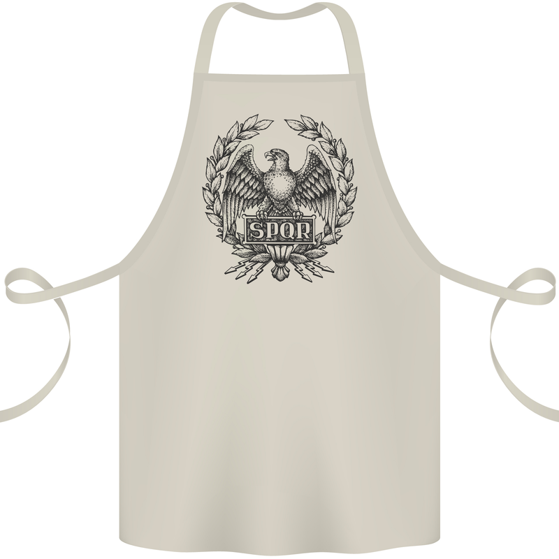 SPQR Roman Emblem Gym Training Top Cotton Apron 100% Organic Natural
