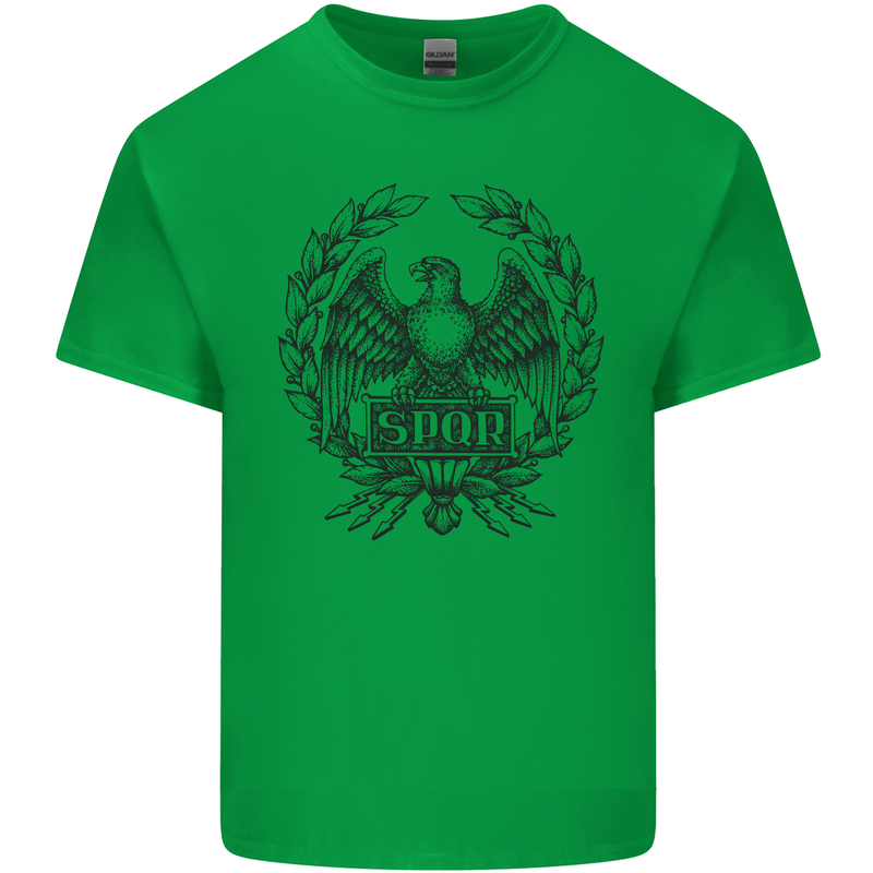 SPQR Roman Emblem Gym Training Top Kids T-Shirt Childrens Irish Green