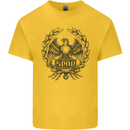 SPQR Roman Emblem Gym Training Top Kids T-Shirt Childrens Yellow