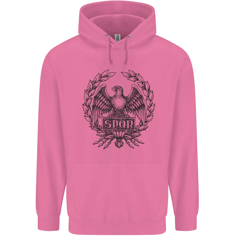 SPQR Roman Emblem Gym Training Top Mens 80% Cotton Hoodie Azelea