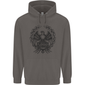 SPQR Roman Emblem Gym Training Top Mens 80% Cotton Hoodie Charcoal