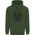 SPQR Roman Emblem Gym Training Top Mens 80% Cotton Hoodie Forest Green
