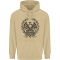 SPQR Roman Emblem Gym Training Top Mens 80% Cotton Hoodie Sand